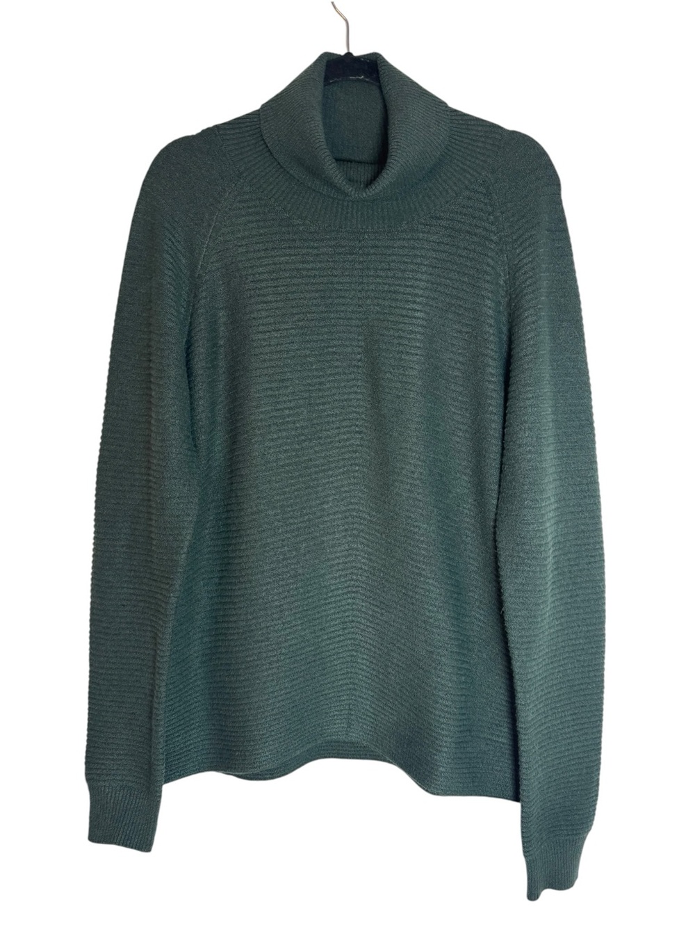 Kuhl Solace Women’s Dark Green Cowl-Neck Ribbed Medium Sweater